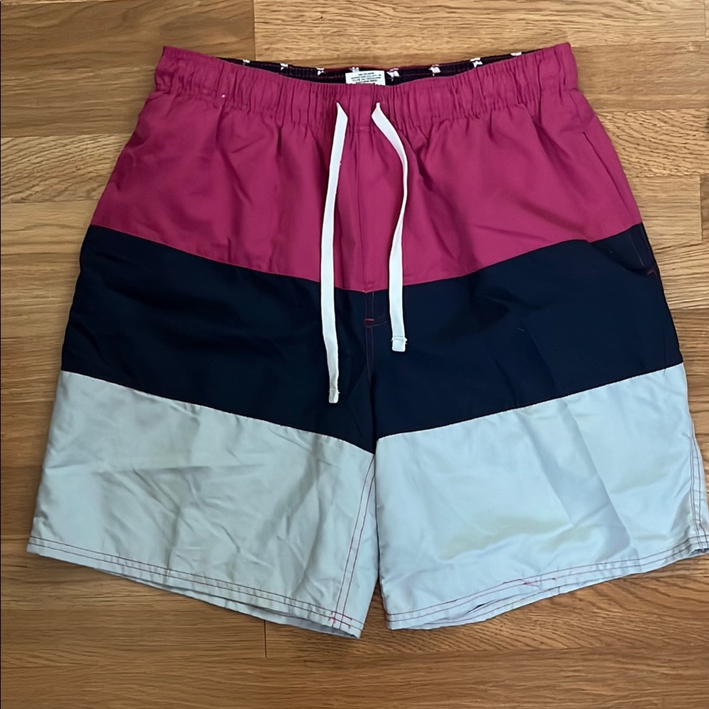 Beverly Hills Polo Club Men’s Pink and Blue Board Shorts Quick-Dry